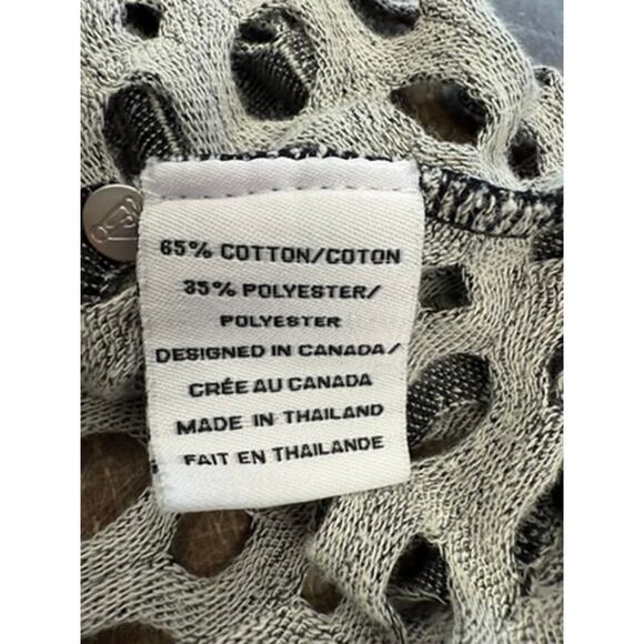 "NEON BUDDHA" Sleeveless Tunic Top Fishnet Gauze Beachy Ruched Across Front SZ M - Picture 8 of 10